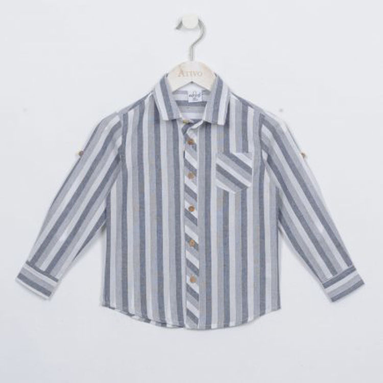 Picture of YF729 - BOYS CASUAL SMART STRIPED SHIRT